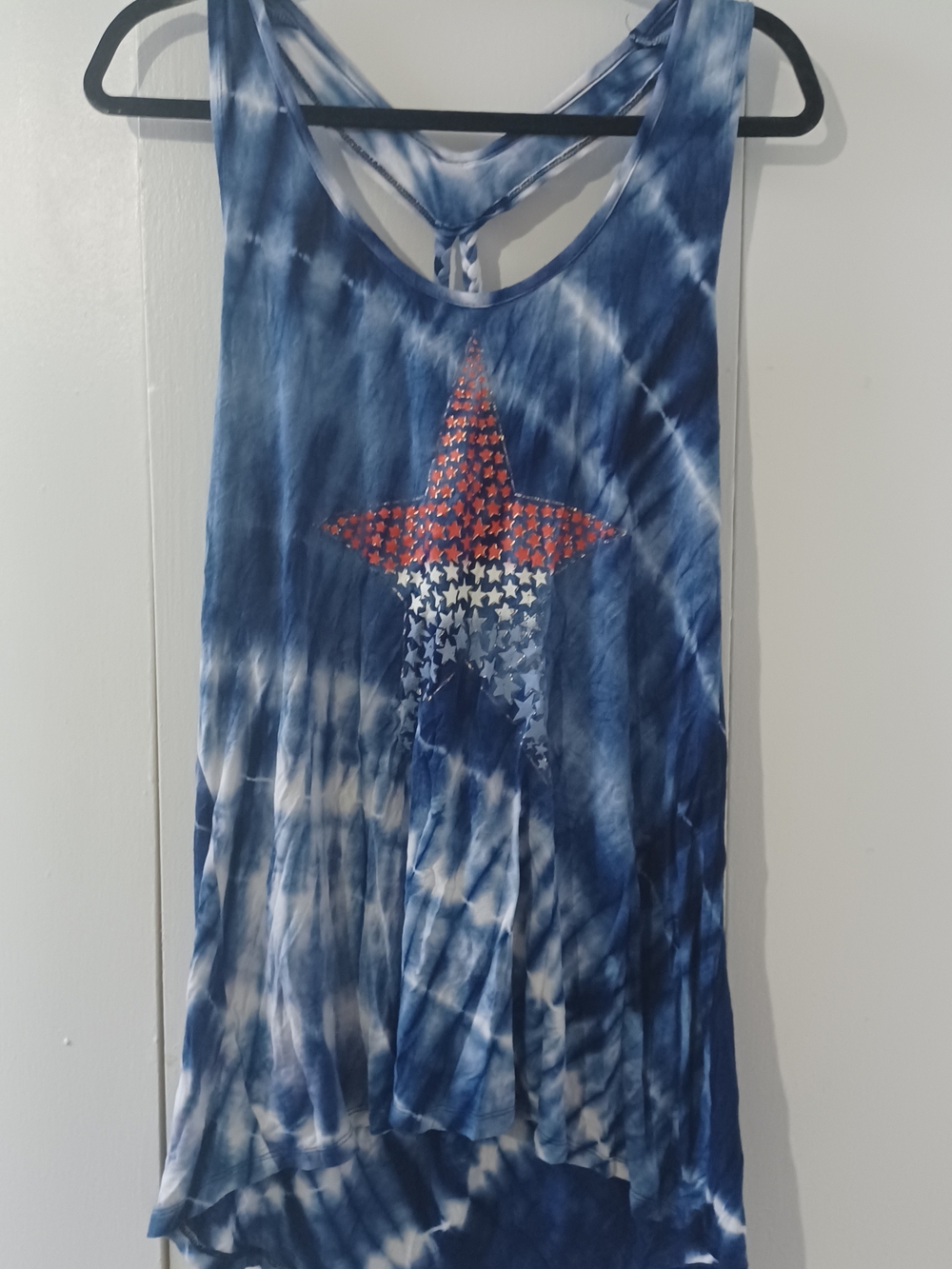 No Boundaries Tie-Dye Star Tank Top Size XXXL/3X